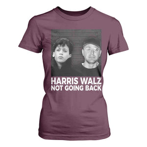 Harris Walz T Shirt For Women Vintage We Are Not Going Back TS10 Maroon Print Your Wear