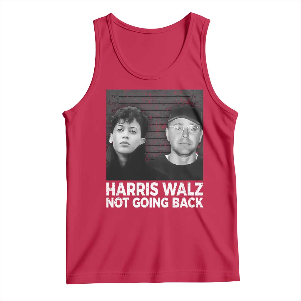 Harris Walz Tank Top Vintage We Are Not Going Back TS10 Red Print Your Wear