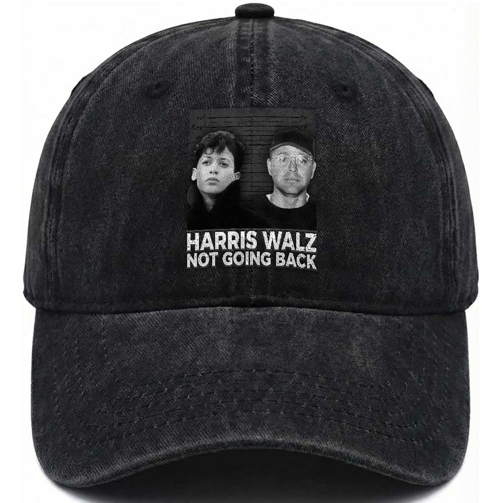 Harris Walz Washed Cotton Baseball Cap Vintage We Are Not Going Back TS10 Print Your Wear