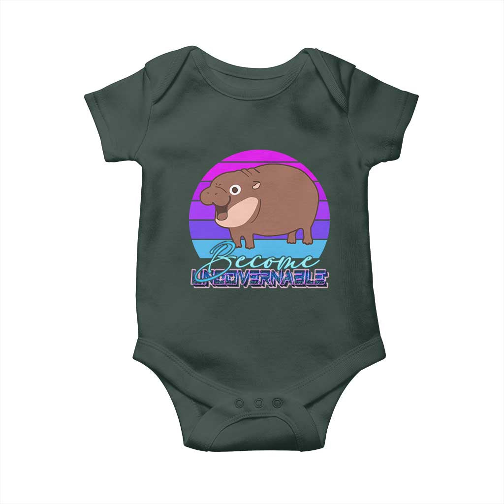 Funny Moo Deng Baby Onesie Baby Hippo Become Ungovernable TS10 Print Your Wear