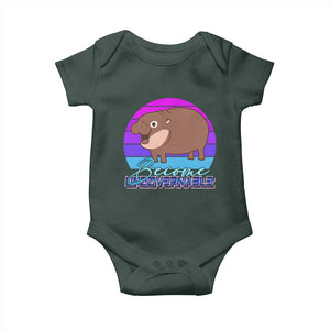 Funny Moo Deng Baby Onesie Baby Hippo Become Ungovernable TS10 Print Your Wear