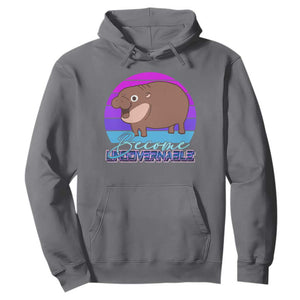 Funny Moo Deng Hoodie Baby Hippo Become Ungovernable TS10 Charcoal Print Your Wear
