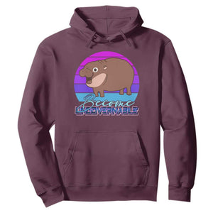 Funny Moo Deng Hoodie Baby Hippo Become Ungovernable TS10 Maroon Print Your Wear