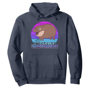 Funny Moo Deng Hoodie Baby Hippo Become Ungovernable TS10 Navy Print Your Wear