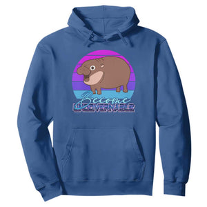 Funny Moo Deng Hoodie Baby Hippo Become Ungovernable TS10 Royal Blue Print Your Wear