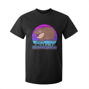 Funny Moo Deng T Shirt For Kid Baby Hippo Become Ungovernable TS10 Black Print Your Wear