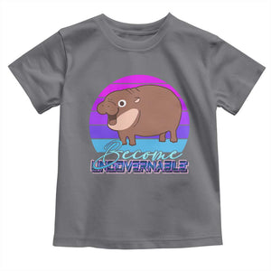 Funny Moo Deng Toddler T Shirt Baby Hippo Become Ungovernable TS10 Charcoal Print Your Wear