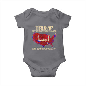 Trump 2024 Baby Onesie Better Coverage Than Verizon Can You Hear Us Now Election Map TS10 Charcoal Print Your Wear