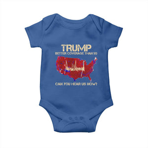 Trump 2024 Baby Onesie Better Coverage Than Verizon Can You Hear Us Now Election Map TS10 Royal Blue Print Your Wear