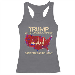 Trump 2024 Racerback Tank Top Better Coverage Than Verizon Can You Hear Us Now Election Map TS10 Charcoal Print Your Wear