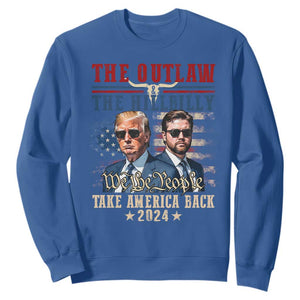 Trump Vance 2024 Sweatshirt The Outlaw And Hillbilly US Flag TS10 Royal Blue Print Your Wear