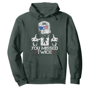Trump Won Again 2024 Hoodie We're Taking America Back US American Flag TS10 Dark Forest Green Print Your Wear