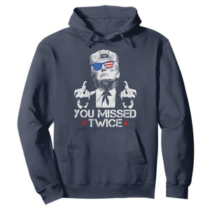 Trump Won Again 2024 Hoodie We're Taking America Back US American Flag TS10 Navy Print Your Wear