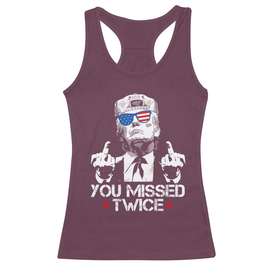 Trump Won Again 2024 Racerback Tank Top We're Taking America Back US American Flag TS10 Maroon Print Your Wear