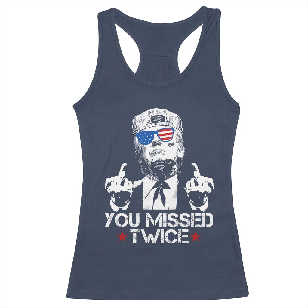 Trump Won Again 2024 Racerback Tank Top We're Taking America Back US American Flag TS10 Navy Print Your Wear