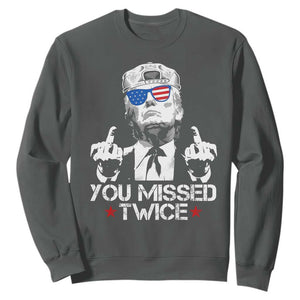 Trump Won Again 2024 Sweatshirt We're Taking America Back US American Flag TS10 Dark Heather Print Your Wear