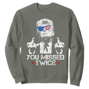 Trump Won Again 2024 Sweatshirt We're Taking America Back US American Flag TS10 Military Green Print Your Wear
