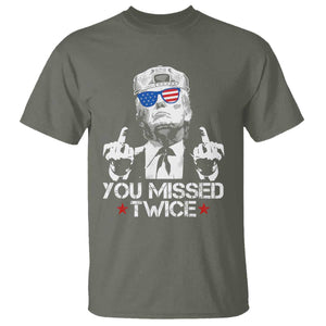 Trump Won Again 2024 T Shirt We're Taking America Back US American Flag TS10 Military Green Print Your Wear