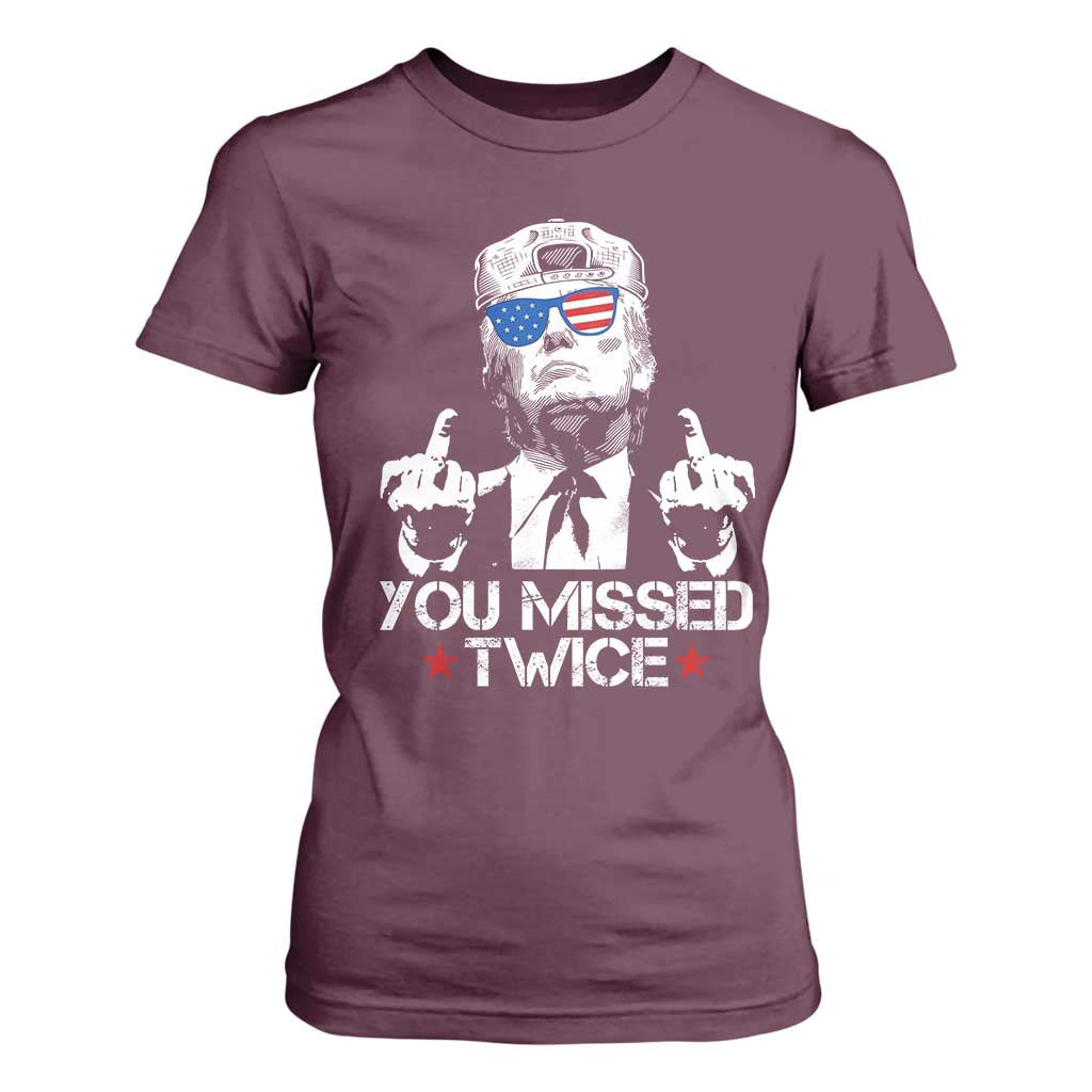Trump Won Again 2024 T Shirt For Women We're Taking America Back US American Flag TS10 Maroon Print Your Wear