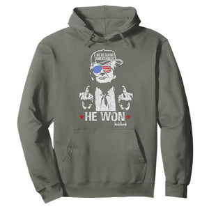 Trump 2024 Hoodie We're Taking America Back You Missed Bitch TS10 Military Green Print Your Wear