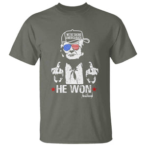 Trump 2024 T Shirt We're Taking America Back You Missed Bitch TS10 Military Green Print Your Wear