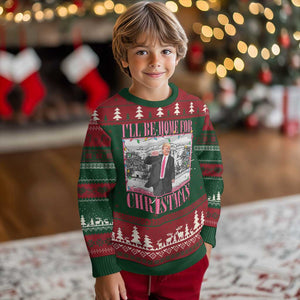 Funny Xmas Trump Ugly Christmas Sweater Ill Be Home For Christmas Santa Daddy's Home Pajamas TS10 Christmas Print Your Wear