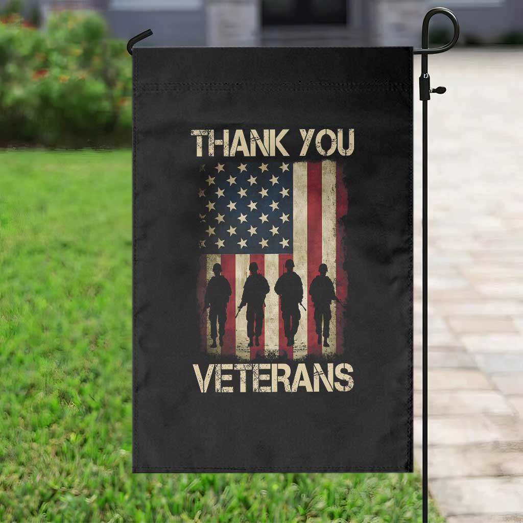 Thank You Veterans Garden Flag Veterans Day Patriotic American Flag TS10 Print Your Wear