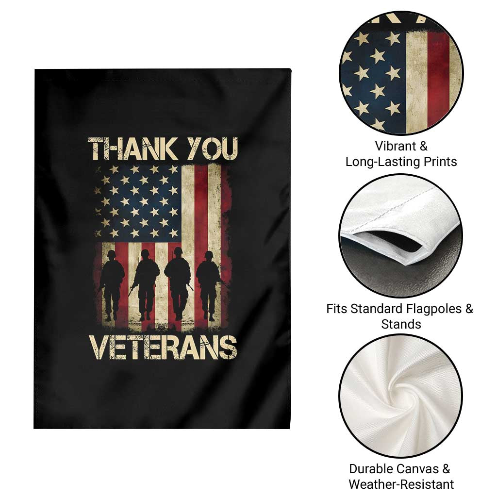 Thank You Veterans Garden Flag Veterans Day Patriotic American Flag TS10 Print Your Wear