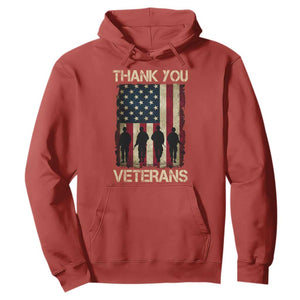 Thank You Veterans Hoodie Veterans Day Patriotic American Flag TS10 Red Print Your Wear