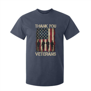 Thank You Veterans T Shirt For Kid Veterans Day Patriotic American Flag TS10 Navy Print Your Wear