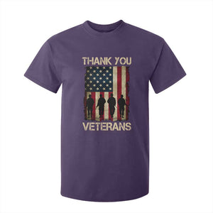 Thank You Veterans T Shirt For Kid Veterans Day Patriotic American Flag TS10 Purple Print Your Wear