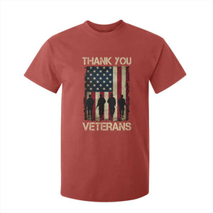 Thank You Veterans T Shirt For Kid Veterans Day Patriotic American Flag TS10 Red Print Your Wear