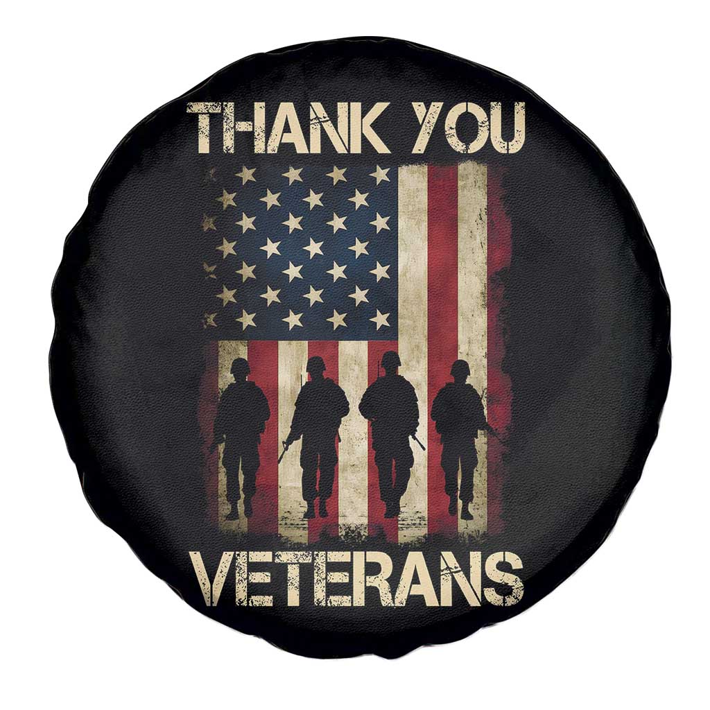 Thank You Veterans Spare Tire Cover Veterans Day Patriotic American Flag TS10 Print Your Wear