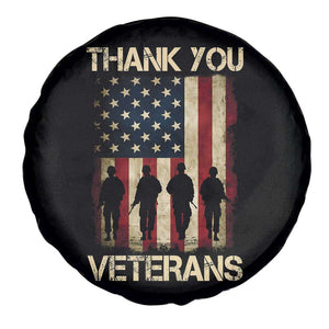 Thank You Veterans Spare Tire Cover Veterans Day Patriotic American Flag TS10 Print Your Wear