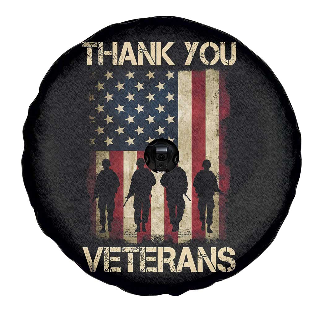Thank You Veterans Spare Tire Cover Veterans Day Patriotic American Flag TS10 Print Your Wear