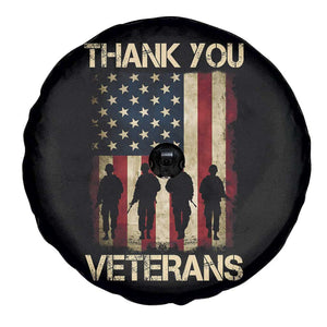 Thank You Veterans Spare Tire Cover Veterans Day Patriotic American Flag TS10 Print Your Wear