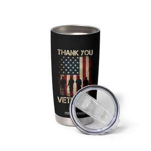 Thank You Veterans Tumbler Cup Veterans Day Patriotic American Flag TS10 Print Your Wear