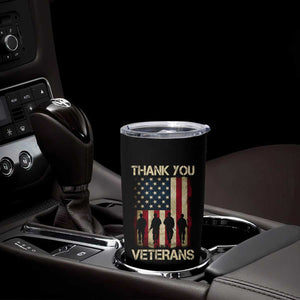 Thank You Veterans Tumbler Cup Veterans Day Patriotic American Flag TS10 Print Your Wear