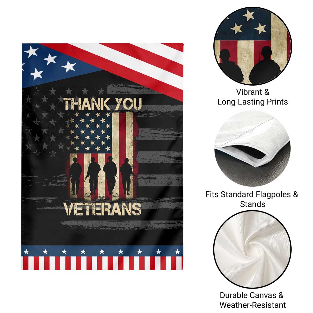 Thank You Veterans Garden Flag Veterans Day Patriotic American Flag TS10 Print Your Wear