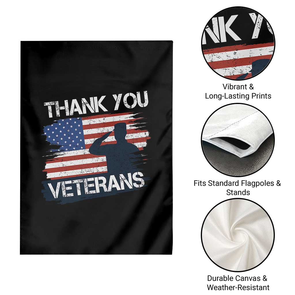 Thank You Veterans Garden Flag Never Forget Veterans Military Appreciation US Flag TS10 Print Your Wear
