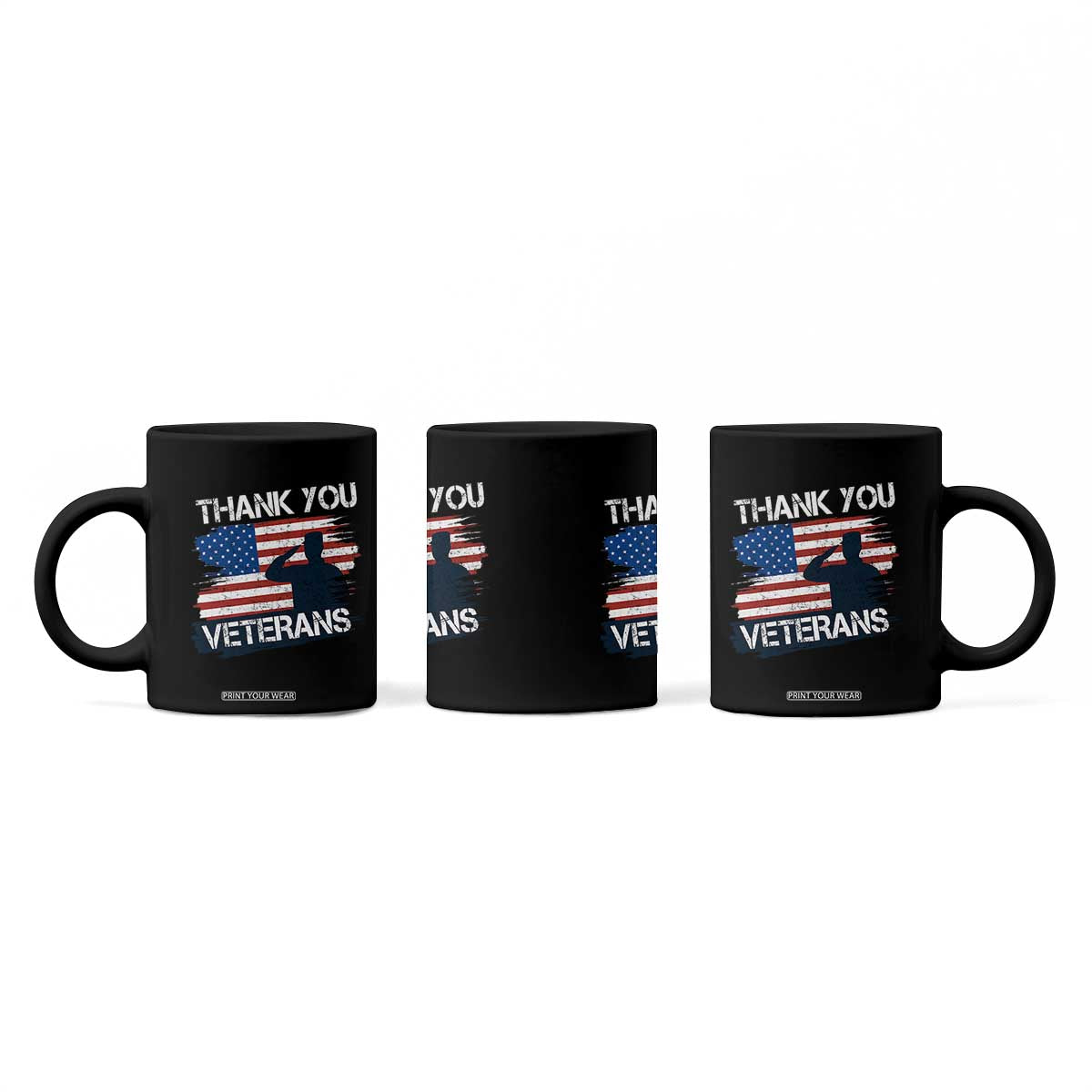 Thank You Veterans Coffee Mug Never Forget Veterans Military Appreciation US Flag TS10 Print Your Wear