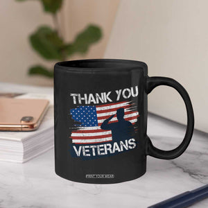 Thank You Veterans Coffee Mug Never Forget Veterans Military Appreciation US Flag TS10 Print Your Wear