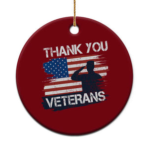 Thank You Veterans Ceramic Ornament Never Forget Veterans Military Appreciation US Flag TS10 1pc Red Print Your Wear