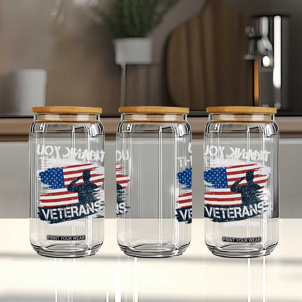 Thank You Veterans Glass Can Never Forget Veterans Military Appreciation US Flag TS10 Print Your Wear