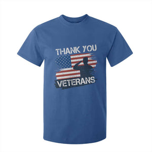 Thank You Veterans T Shirt For Kid Never Forget Veterans Military Appreciation US Flag TS10 Royal Blue Print Your Wear