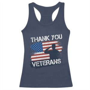 Thank You Veterans Racerback Tank Top Never Forget Veterans Military Appreciation US Flag TS10 Navy Print Your Wear