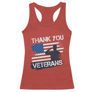 Thank You Veterans Racerback Tank Top Never Forget Veterans Military Appreciation US Flag TS10 Red Print Your Wear