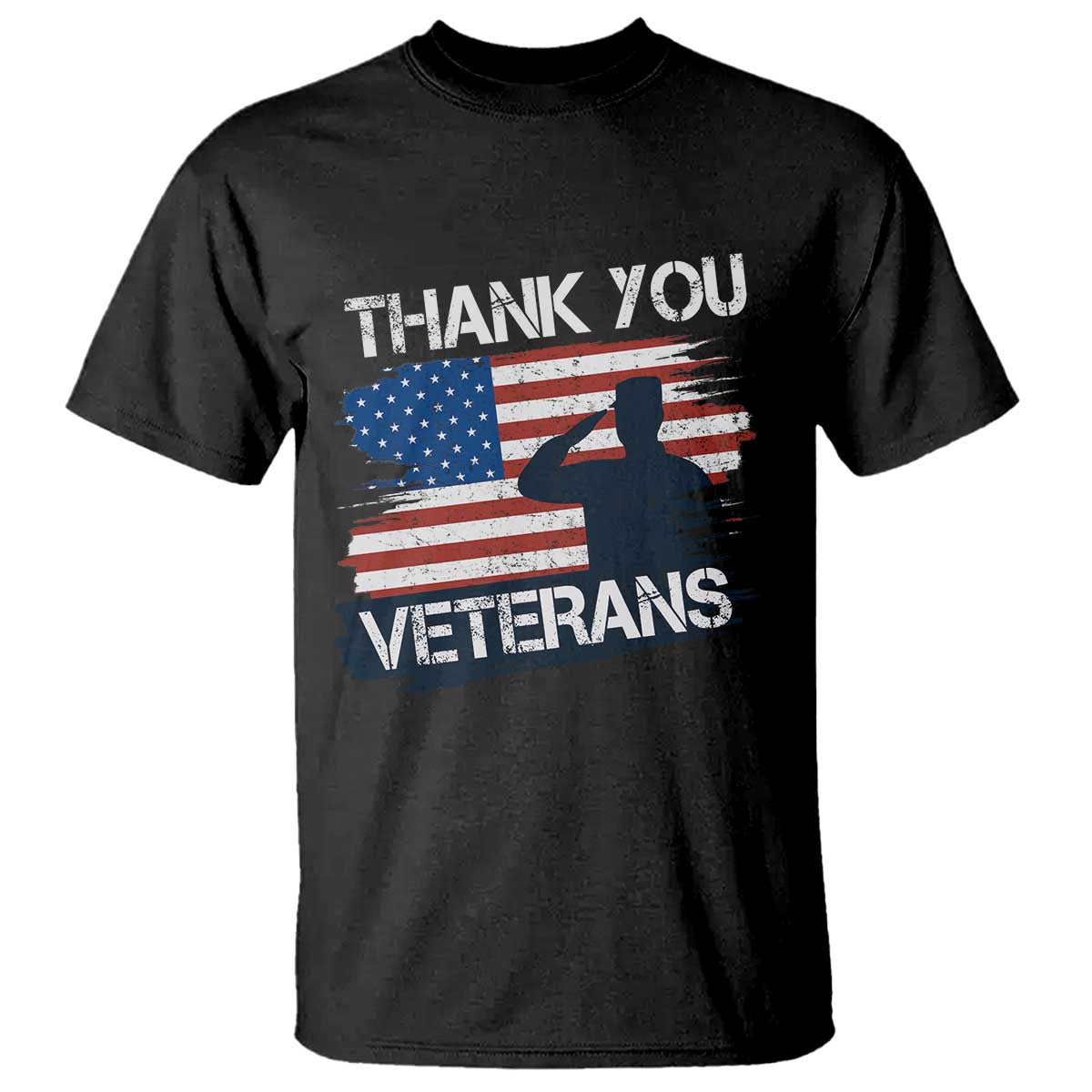 Thank You Veterans T Shirt Never Forget Veterans Military Appreciation US Flag TS10 Black Print Your Wear