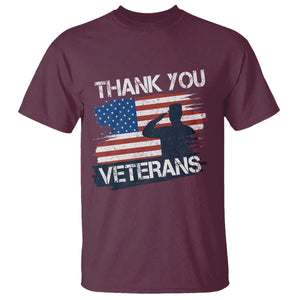 Thank You Veterans T Shirt Never Forget Veterans Military Appreciation US Flag TS10 Maroon Print Your Wear