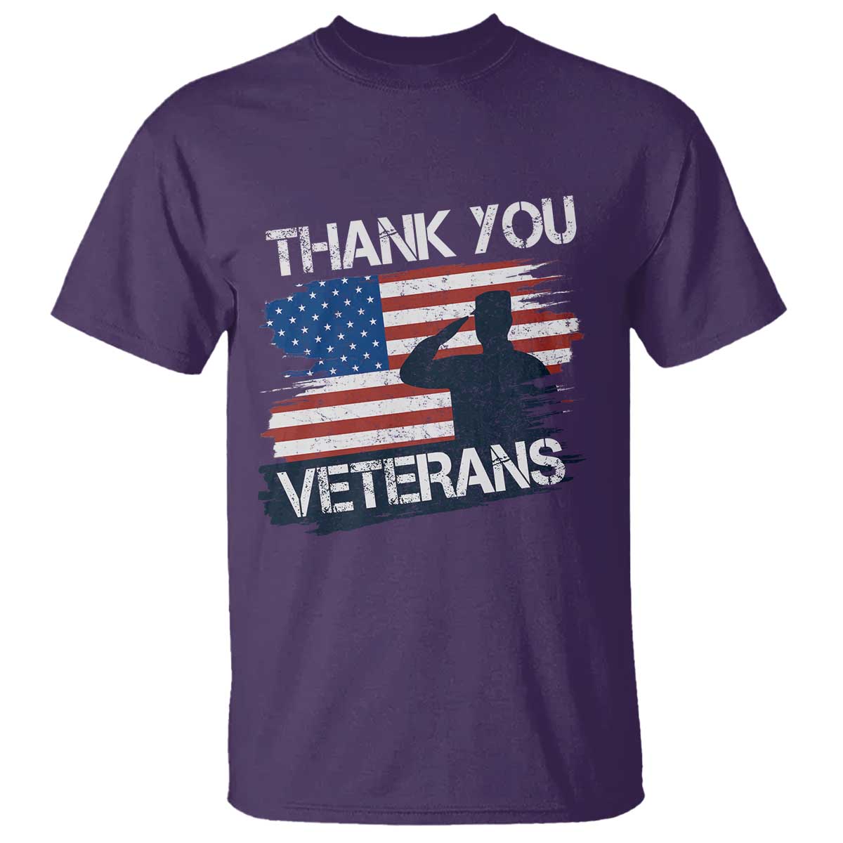 Thank You Veterans T Shirt Never Forget Veterans Military Appreciation US Flag TS10 Purple Print Your Wear